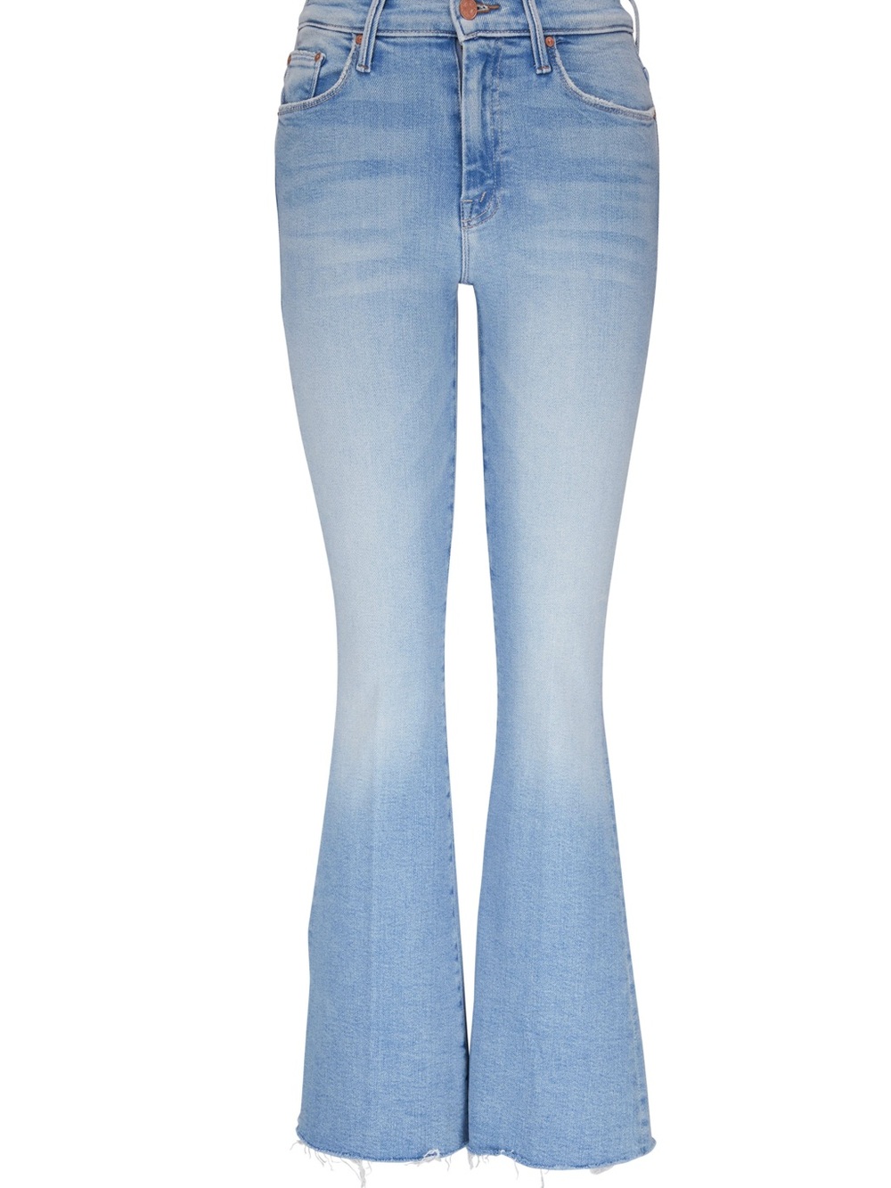 MOTHER Light Blue High-Rise Flared Jeans